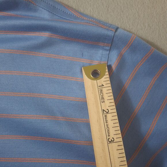 Peter Millar Crown Sport Polo XXL Blue Orange Stripe Performance Golf Putter - Picture 4 of 8